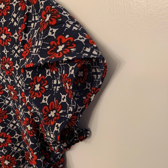 Japna Red/White/Blue Floral Top - Picture 4 of 4